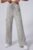 Light Grey Multi Pockets Lace-up High Waist Wide Leg Workout Pants